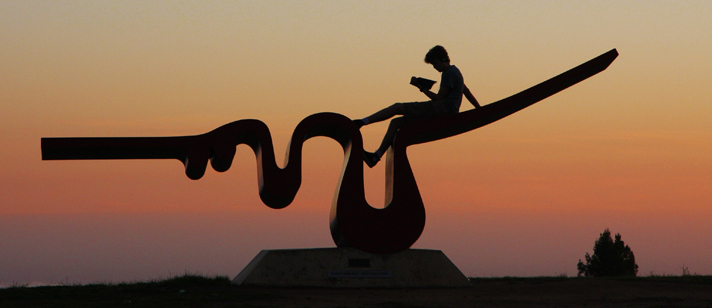 sunset at the Porter squiggle